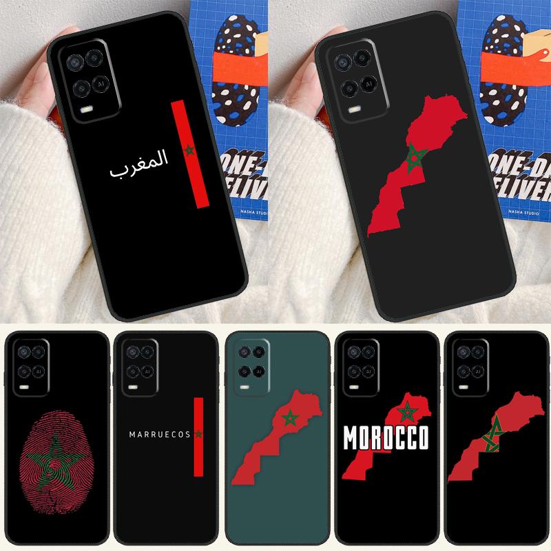 Marokko Karte Flagge Für Oppo A17 A77 A60 A74 A94 A54 A18 A38 A58 A78 A98 A40 A80 A16 A76 A96 A15 A57S Handyhülle