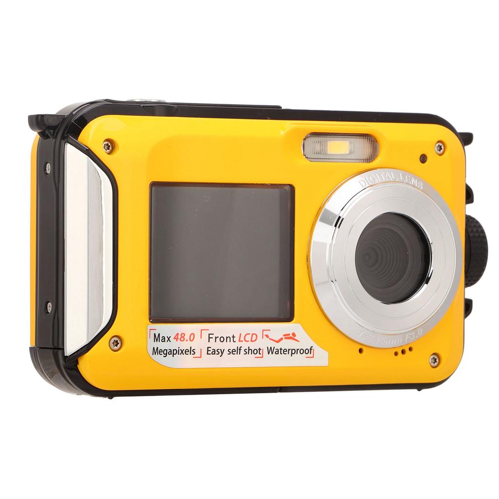 Full HD 2.7K 48MP 10ft Water Resistant Underwater Digital Camera 16X Digital Zoom Front Rear Double Screens Water Resistant Digital Camera