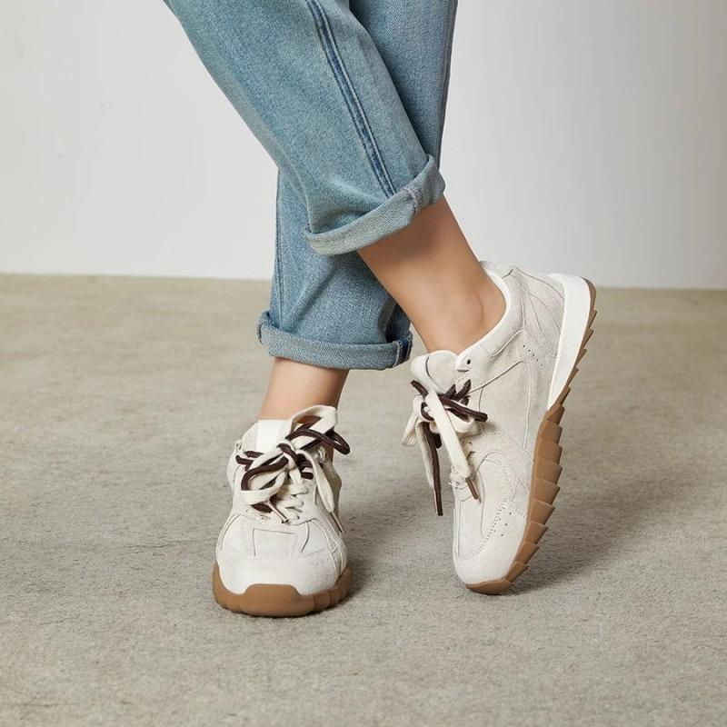 Spring new flat-bottomed retro sports casual jogging shoes, lightweight and versatile soft-soled single shoes for women