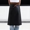 Faux Leather Half Apron for Men Women Waterproof Oil Resistant Cooking Apron with Adjustable Waist Strap Kitchen Fashion Accessory