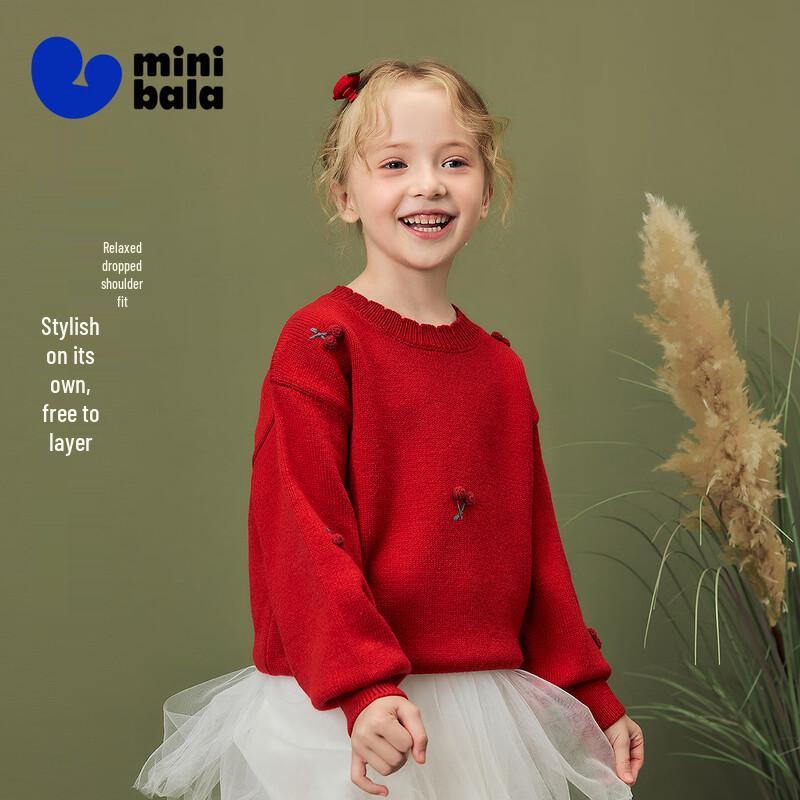Minibala Girls' Soft & Warm Winter Pullover Sweater