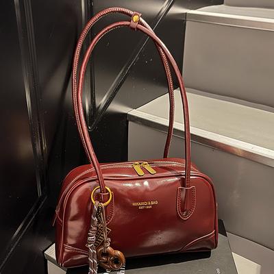 Retro Tragetasche mit großem Fassungsvermögen Damen Herbst neue Mode einzelne Schulter Achsel Pendler Kissen Tasche Damen