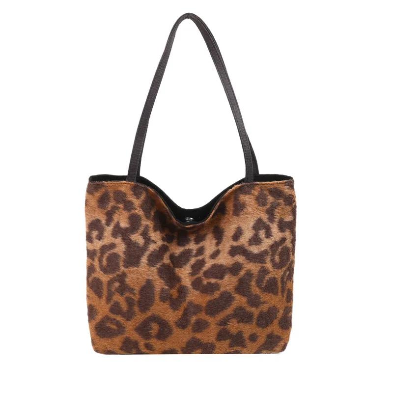 Fashionable Retro Women Tote Bags Versatile Leopard Print Crossbody Bag for Women Purse and Handbags Shopping Bags