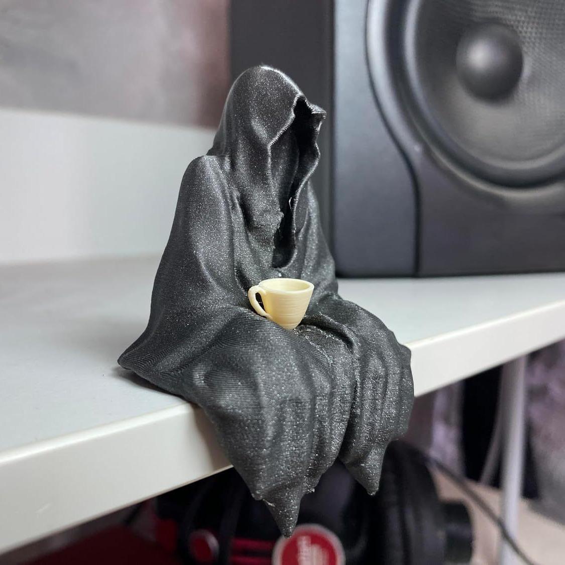 

Таинственный Властелин Черного Одеяния Ужасное Черное Одеяние Готическое Садовое Украшение Изделия Из Смолы Подарки 7x7x15cm