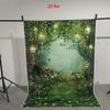 2D Fairy Forest Backdrop Lantern Mushroom Photo Studio Background