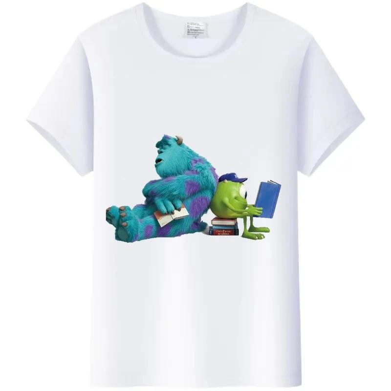 Casual Monsters, Inc. T-Shirt White Female TShirt James -P- Sullivan Funny Mr.Q Graphic Tees Aesthetic Clothing Unisex