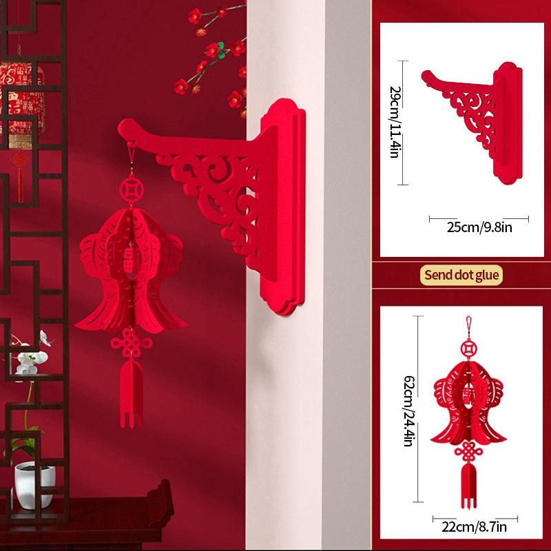 2026 Spring Festival Hanging Ornament The Year of Horse Chinese New Year Decoraitons 2026 Wall Hanging Lanterns Decor