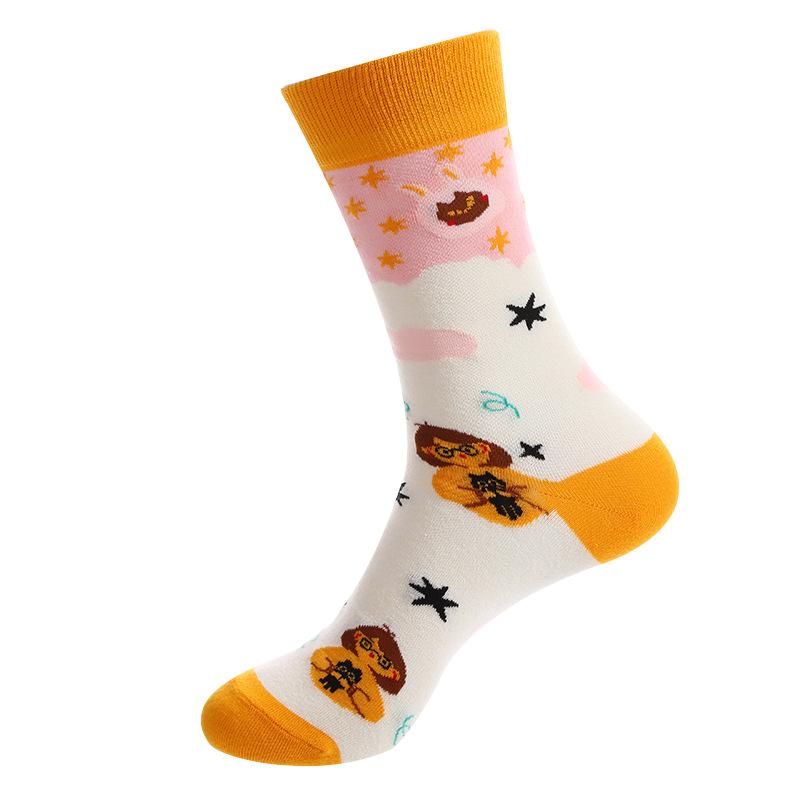 Cartoon Fruit Animal Cake Flower Mixed Colors, Pure Cotton, INS Fashion Brand, Net Red, Casual Fashion Socks for Men and Women
