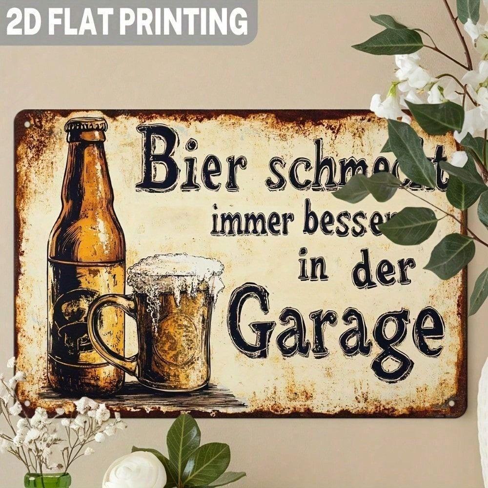 Vintage German Beer Sign Metal Wall Art Poster for Bar Pub Decor