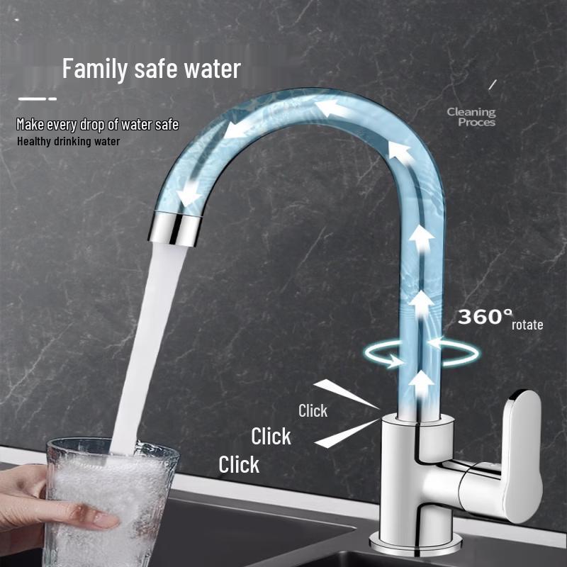 304 Stainless Steel Wall-Mounted Kitchen Faucet