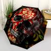 1pc Skull Pattern Automatic Folding Umbrella - Portable Collapsible Design, 8-Rib Iron Frame, Playful Design yy251215243