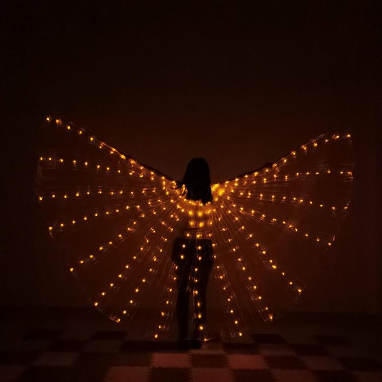 LED Luminous Rainbow Butterfly Belly Dance Wings