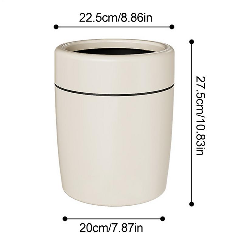 Bathroom Trash Can Uncovered Wide Opening Waste Basket for Bathroom Versatile Waste Bin for Living Room Bedroom Kitchen Dining