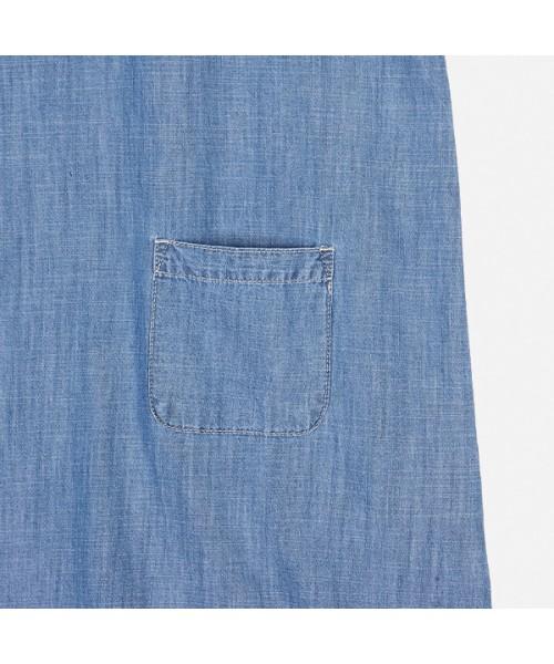 BANGBANG Women'S Denim Collar Half-Open Long Dress (Nomd47)