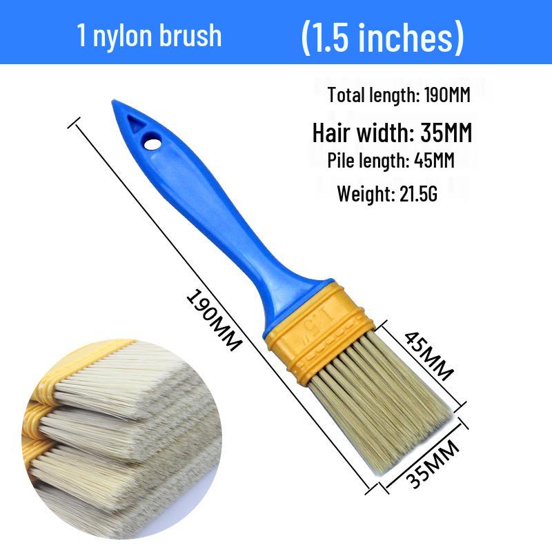 Industrial Non-Shedding Nylon Brush: Hard Bristle for Paint & Soft Bristle for Dust & Antiques Cleaning