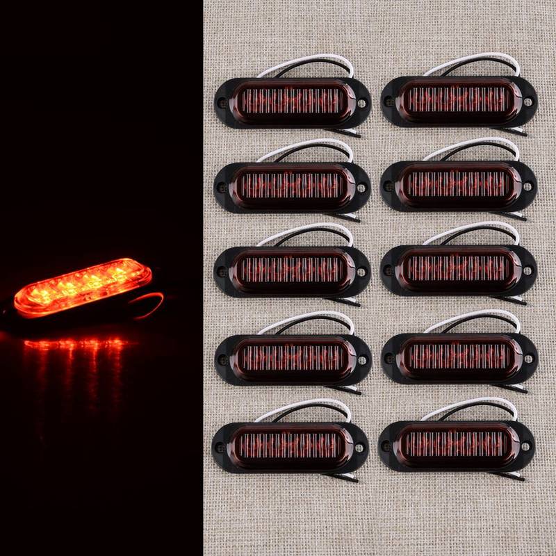 

10Pcs LED Clearance Side Marker Fender Turn Signal Light Lamp Indicator Fit for RV Car Trailer Truck Caravan Camper Lorry Boat MULTI