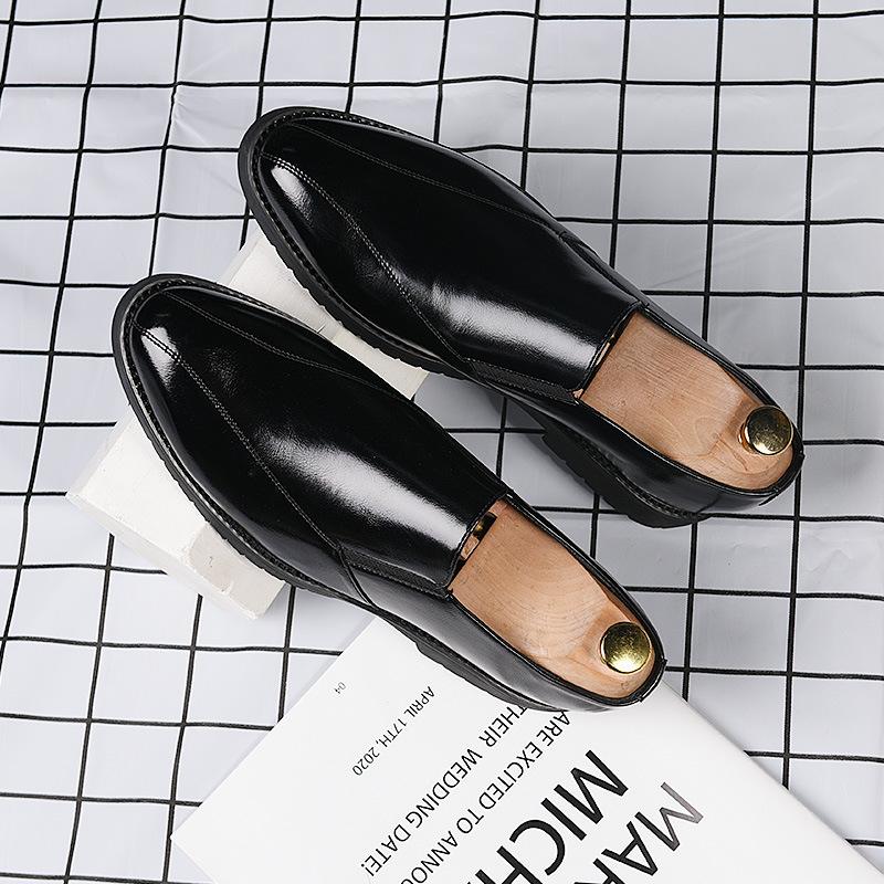 

Внешняя торговля 2025 новая мужская молодежная деловая обувь из кожи британская мода повседневная мужская обувь 2025 прямая 47 чёрный