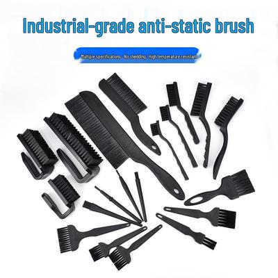 Black Anti-static Circuit Board Cleaning Brush Set - Soft & Hard Bristles, Large, Medium, Small Brushes for Dust Removal