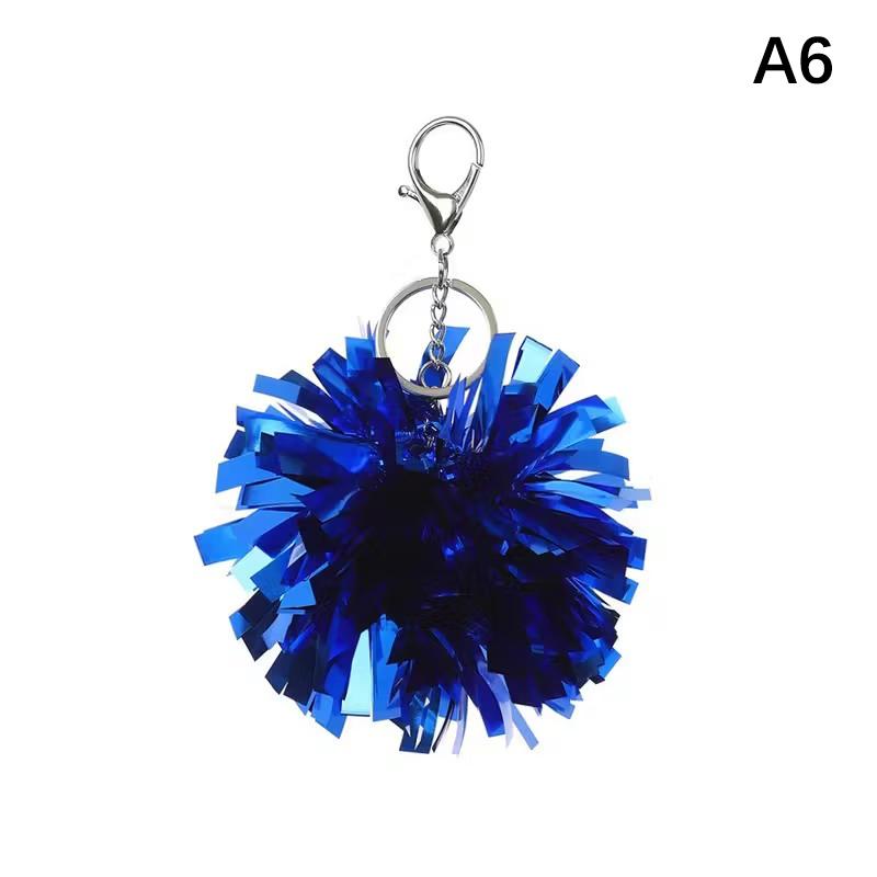 Kolorowe breloczki pomponowe cheerleaderskie Cheerleading Breloczek Zawieszka Folia Torba Wisiorek Uroczystość Upominki Akcesoria do tańca