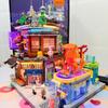 New Japanese Izakaya Building Blocks Cyberpunk Series Street View Assembling Model Toy Ornaments Large Collection Holiday Gifts