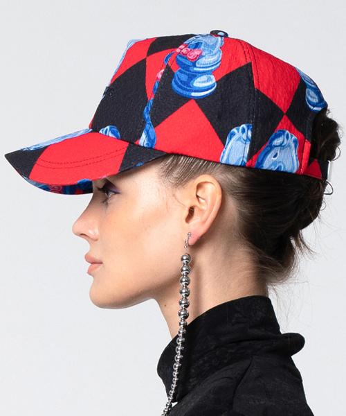 GREEDILOUS Chessboard Blue Knight Print Baseball Cap
