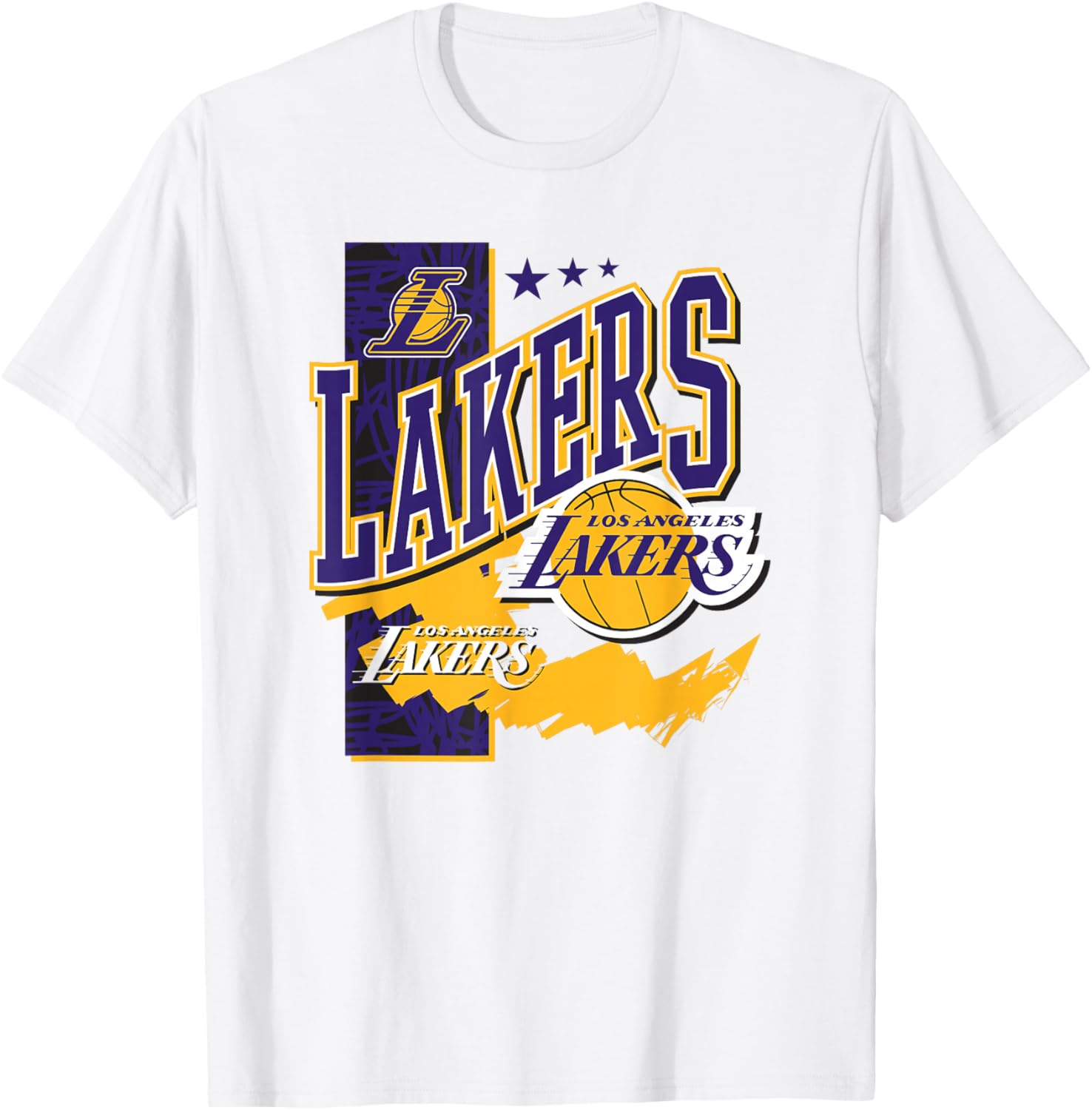 NBA Official Los Angeles Lakers Barred Player T-Shirt S разноцветный