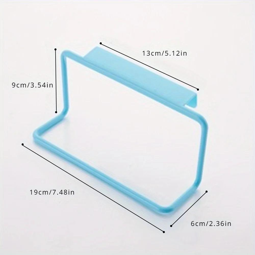 1Pc Plastic Hanging Holder Towel Rack Multifunction Cupboard Cabinet Door Back  Organizer Kitchen Kitchen Accessories