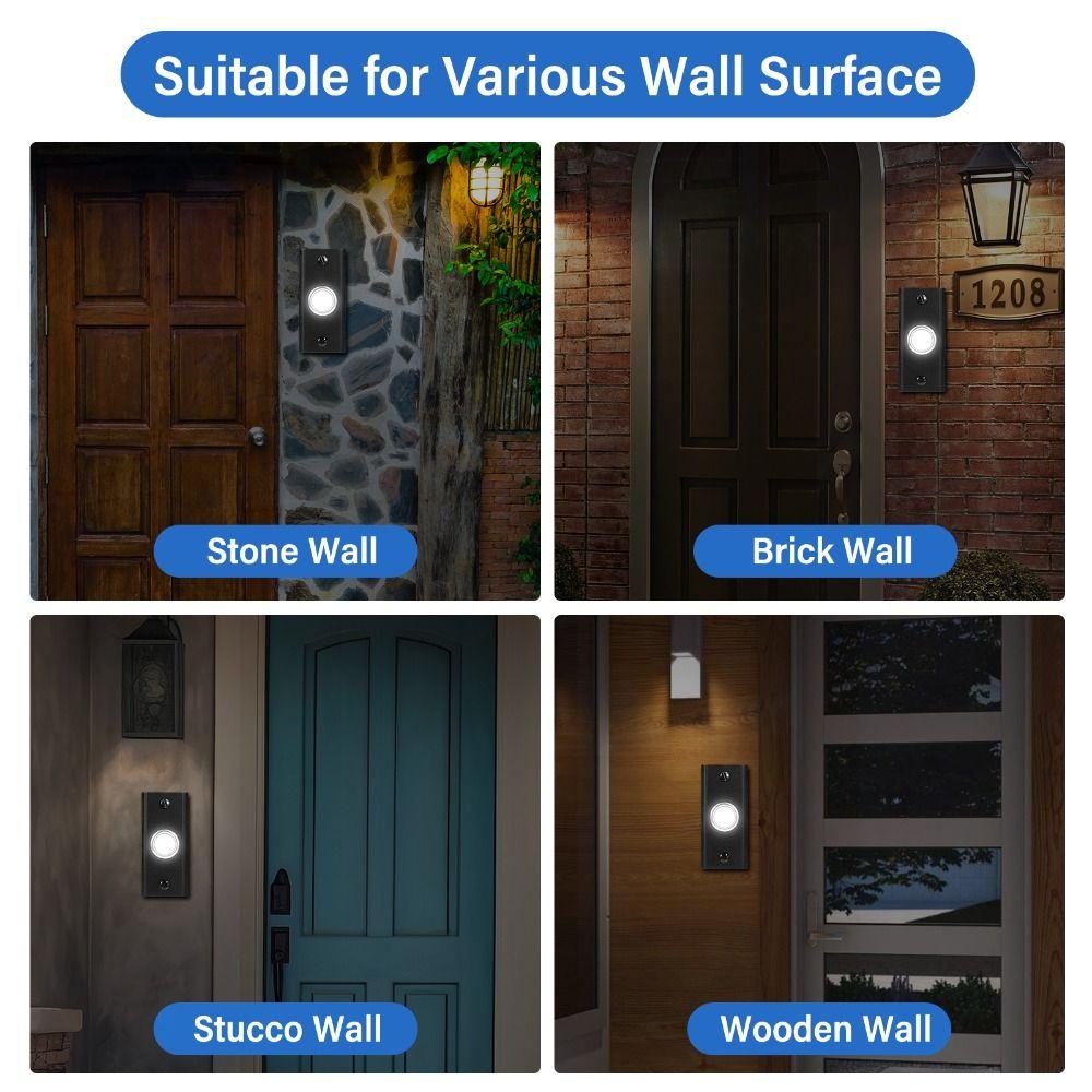 Metal Doorbell Push Button LED Lighted Door Bell Universal Metal Door Bell  Home