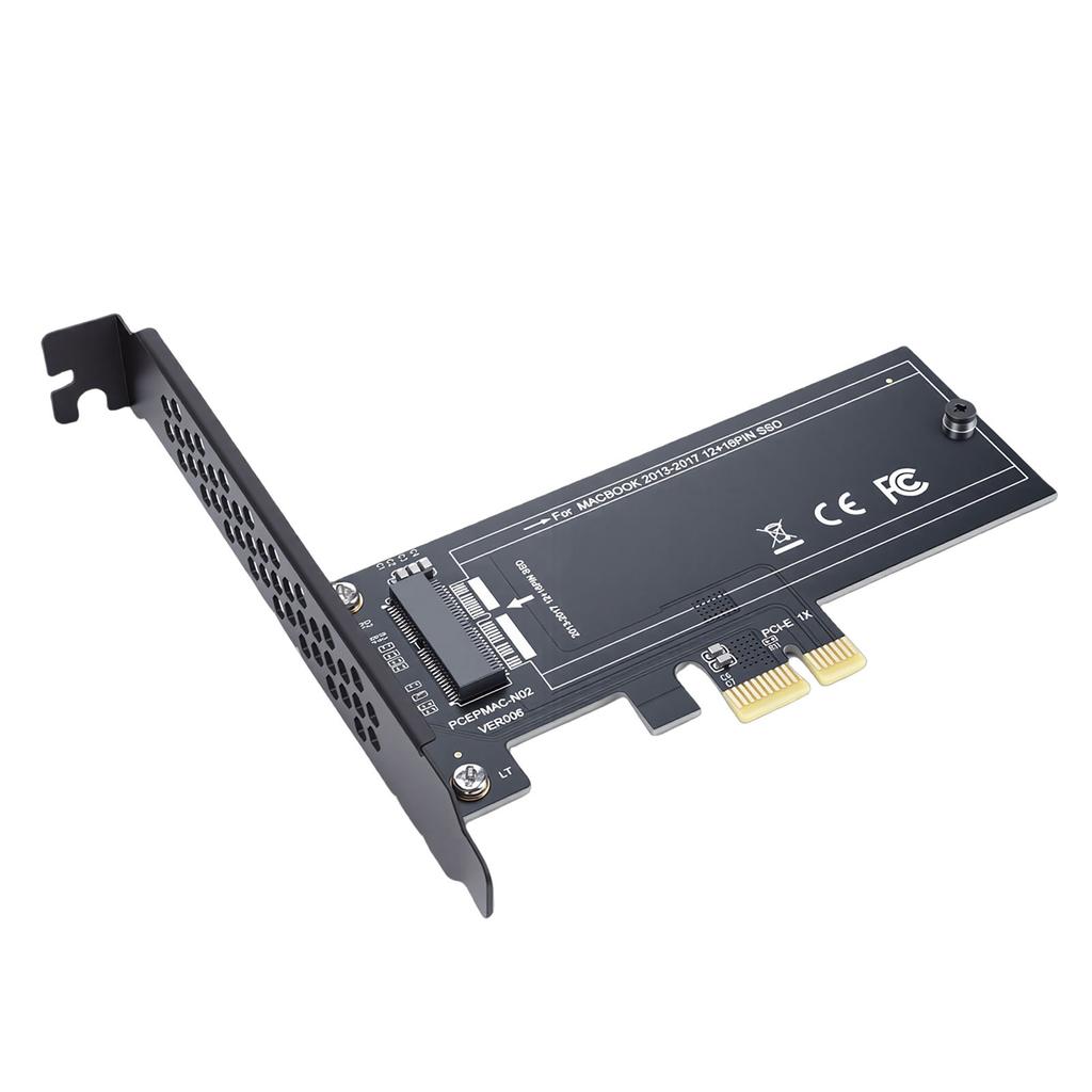 12+16 Pin SSD zu M.2 KEY M PCI E 1X Adapterkarte Passend für MacBook Pro 2013 2017 Modell Laptop Plug and Play