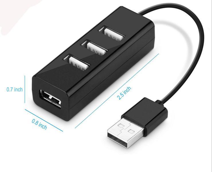 Mini Four-Port USB 2.0 Power Strip Hub