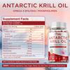 Olio di krill antartico 1000mg, contiene fosfolipidi Omega-3 e astaxantina, supporto antiossidante, adatto agli adulti.
