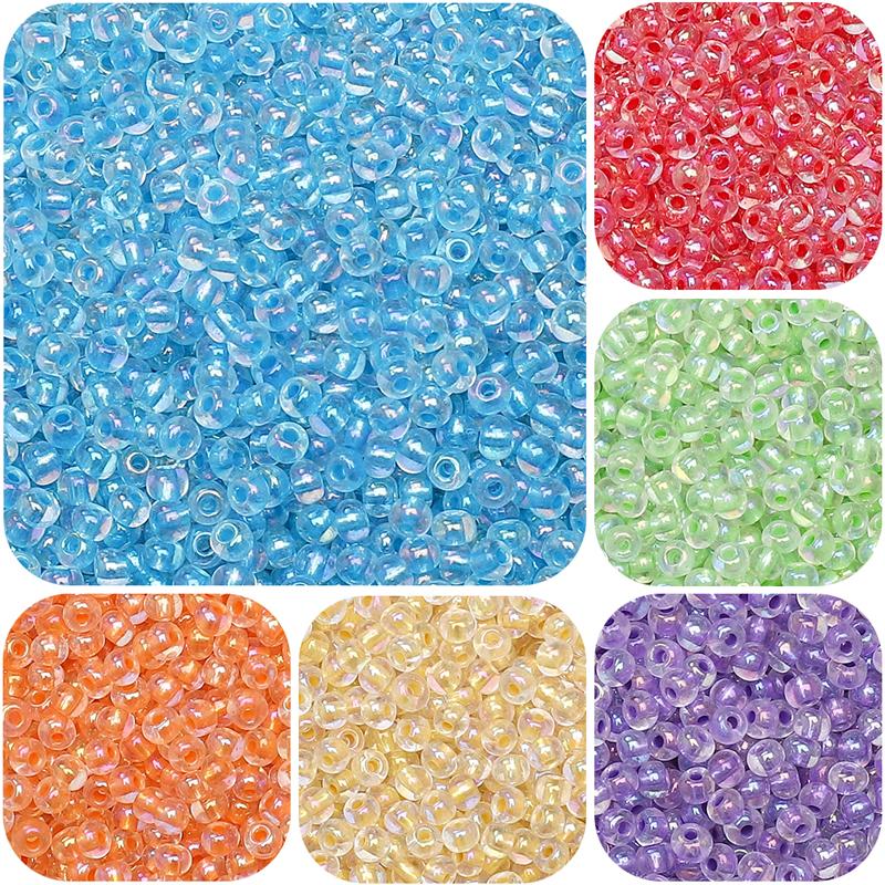 High Quality Glass Seed Beads Illusionary Pearl Light Dyeing Core Beads for Earring Bracelet DIY Jewelry Craft Accessoreis Making