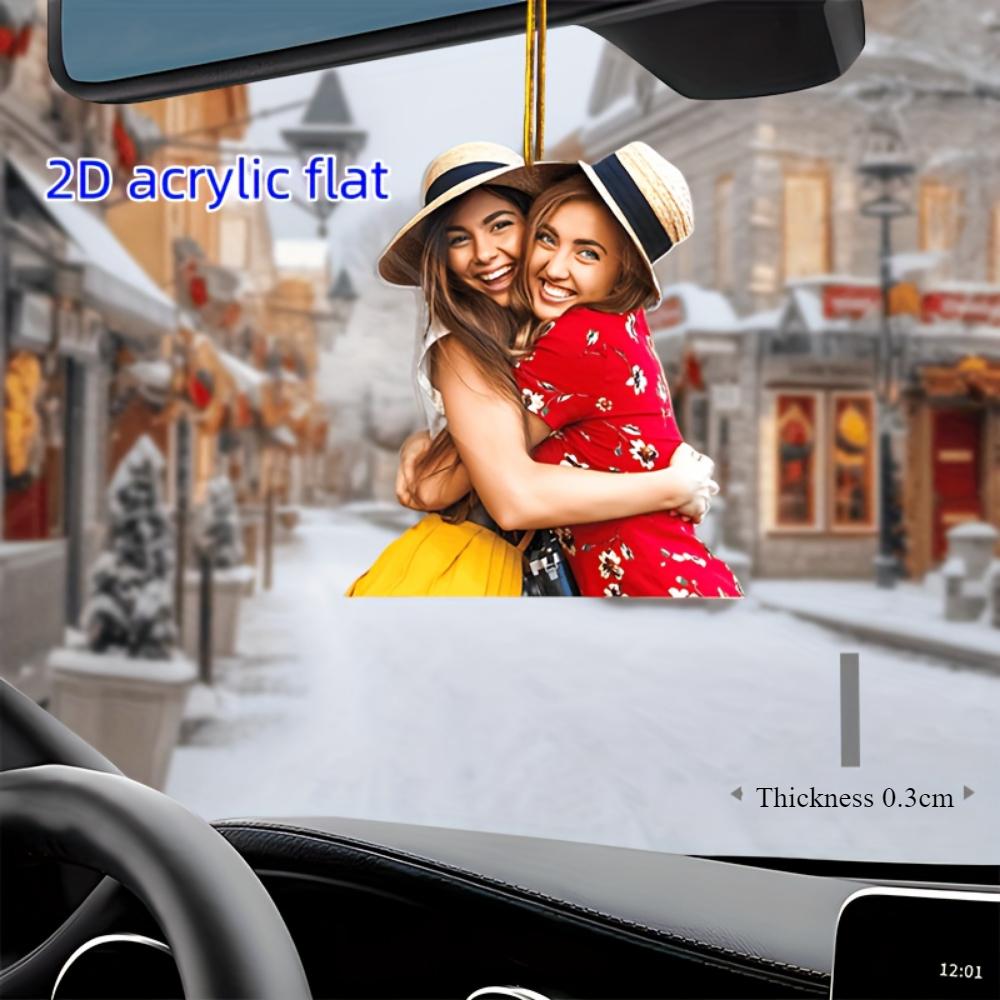 

2D плоские, автомобильные подвесные украшения на заказ, акриловые фотоукрашения - подарки на Рождество, Юбилей, День святого Валентина, сувениры для команды/компании