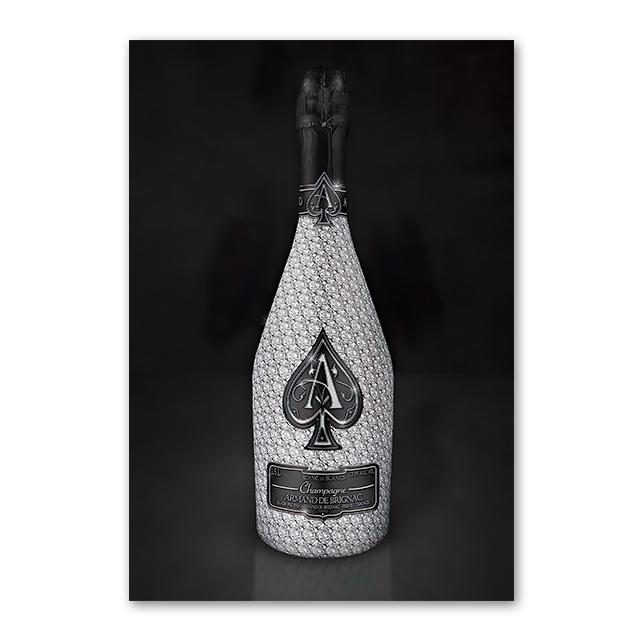 Champagne Bottle Canvas Posters and Print Luxury Mural Pictures Wall Art Canvas Painting for Modern Home Dinning Room Wall Decor