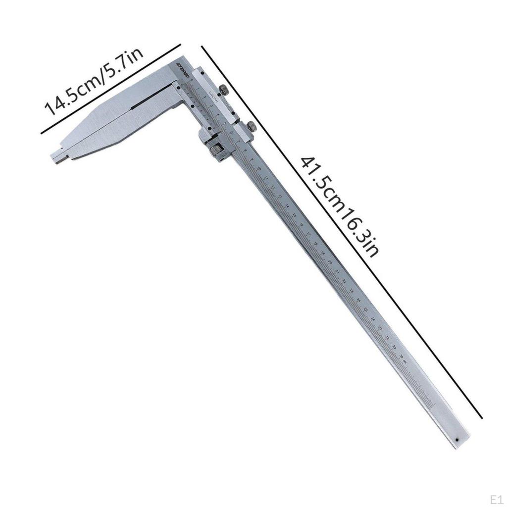 Long Jaw Caliper Easy To Read Scale Stainless Steel Resistant Measurement Tool for