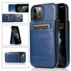 Suitable for iPhone 17 phone case, Apple 16E crazy horse pattern solid color card slot stand anti-drop phone protective case