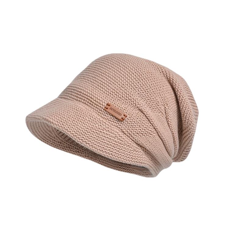 Winter Thick Pile Up Hat for Women's Cap Outdoor Warm Cover Wide Brimmed Hat Ear Protection Fashion Postpartum Hats