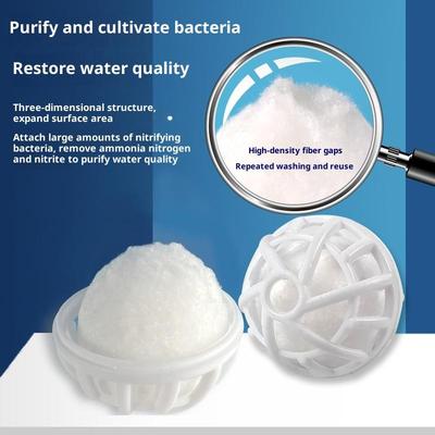 10Pcs Fish Tank Filter Cotton Magic Ball Sponge Nitrification Fish Tank Filtration Bio Ball Outdoor Pond Fish Tank Accessories