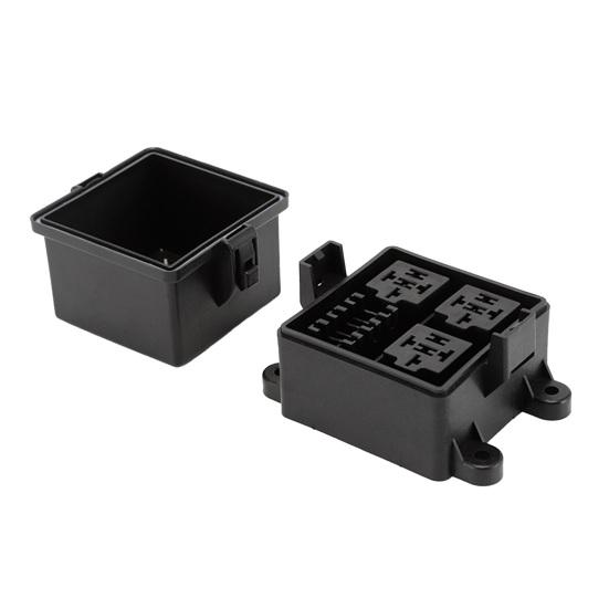 12V 3 Way Waterproof Relay Box with Removable Slots IP65 Waterproof Rated Compatible Safe Box with 4-Pin 5-Pin 40Amp Relays