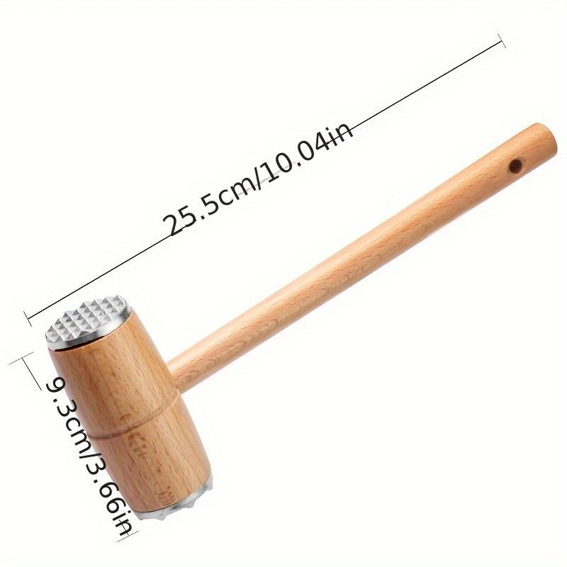 1pc Beech Wood Meat Tenderizer Hammer, Kitchen Household Solid Wood Steak Mallet, Meat Tenderizing and Tendon Breaking Tool, Meat Pounding Hammer