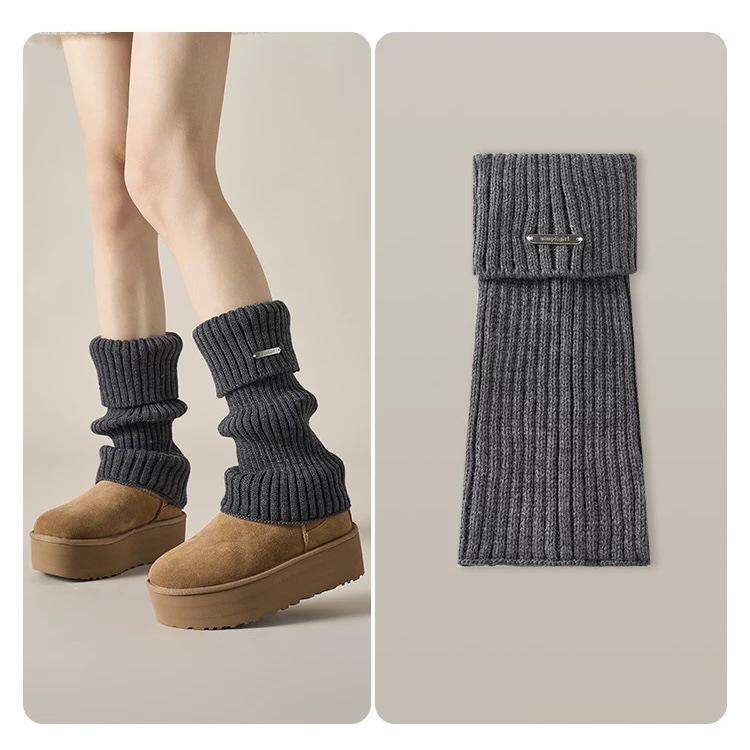 Chunky Knit Korean Style Leg Warmers - Autumn/Winter Women's Slouch Socks