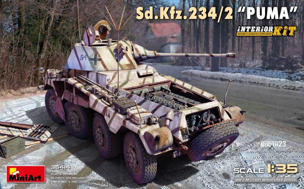 Miniart 1/35 German Sd.Kfz.234/2 Interior Kit Plastic Model Kit MA35414