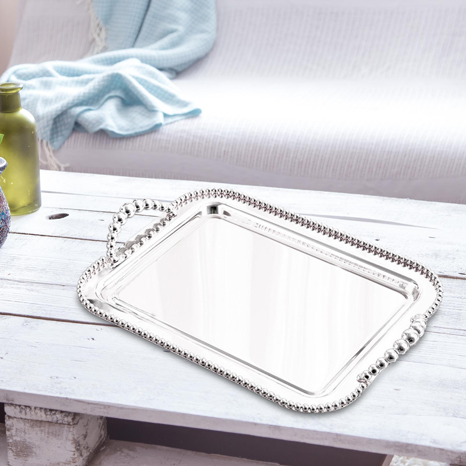 

Дизайнерский сервировочный поднос, высококачественные туалетные принадлежности, подставка для чашки серебряный