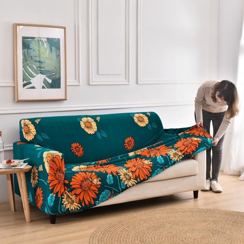 

Чехлы для диванов с принтом для гостиной, эластичные чехлы для диванов, все включено, растягивающиеся чехлы для стульев в форме буквы I, угловые секционные чехлы для диванов Medium(145-185cm)1pc