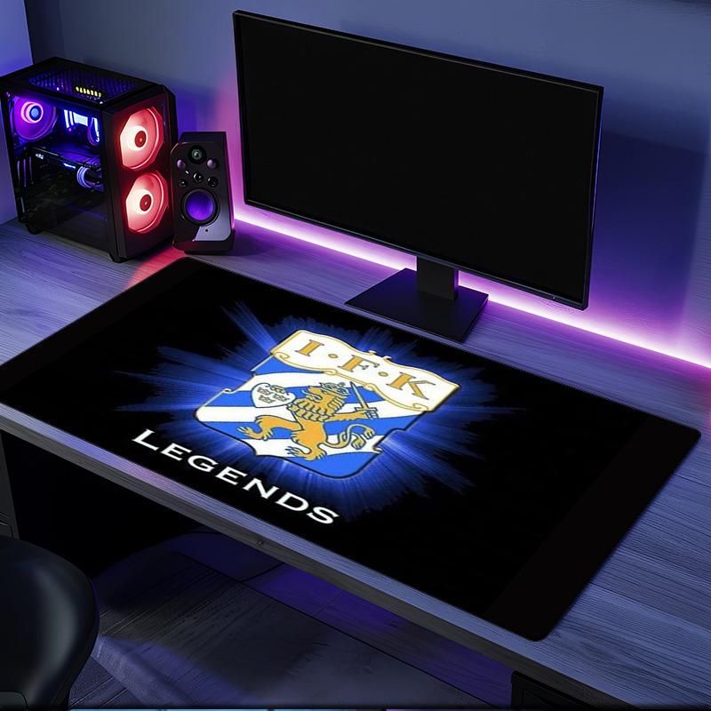 Ifk Goteborg Crest mouse pad, rubber base, esports desk mat, mouse pad for gamers and office use, gaming desk , easy to clean mat