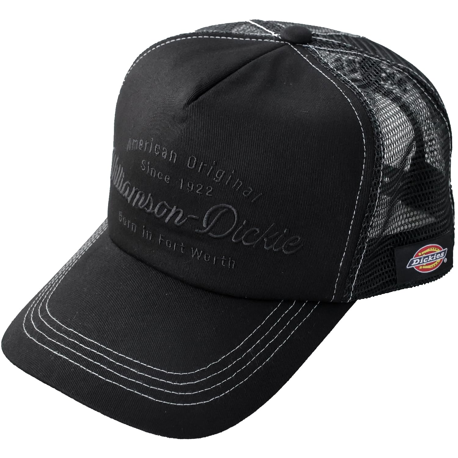 

Кепка Dickies Mesh Original American Street Needlework All Black XL, мужская, женская, унисекс, с логотипом, черная, повседневная, стиль, 02,