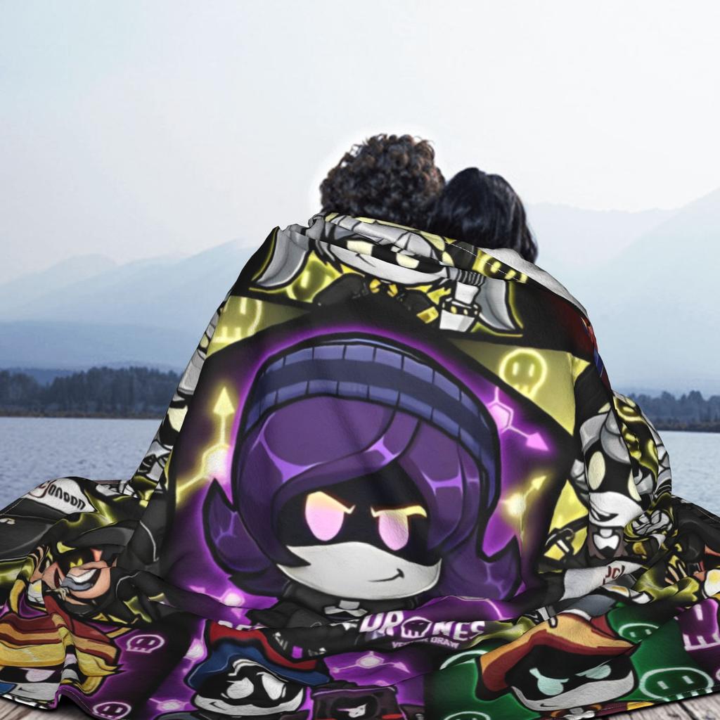 Cartoon Murder Drones Anime Blanket Flannel Summer Autumn Winter Breathable Ultra-Soft Throw Blanket for Bed Travel Rug Piece