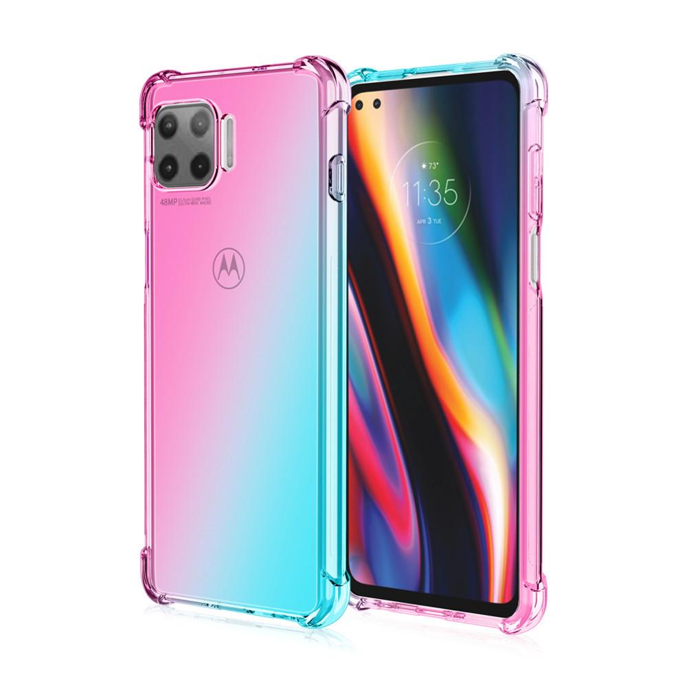 

For Motorola G 5G Plus Gradient Clear four corners Shockproof Case For MOTO Edge 20 Pro E7i Power G60 G50 G100 Silicon Cover For MOTO ONE 5G