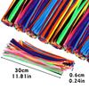 303pcs 11.8inch Multiple Colors Pipe Cleaners & Plastic Colorful Scissors DIY Art Twisting Stick Materials Kit Birthday Gift YMY