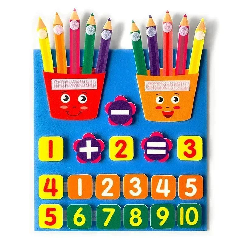 Wooden Counting Toy Abacus Montessori Education Math Toy Children Rainbow Counting Beads Addition Subtraction Operation Learning